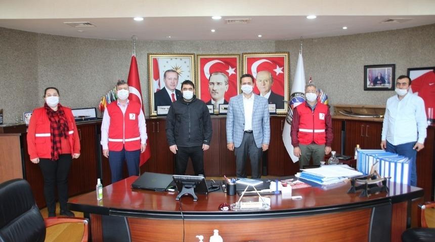 Kızılay başkanları Ak&ccedil;akoca belediyesini ziyaret etti