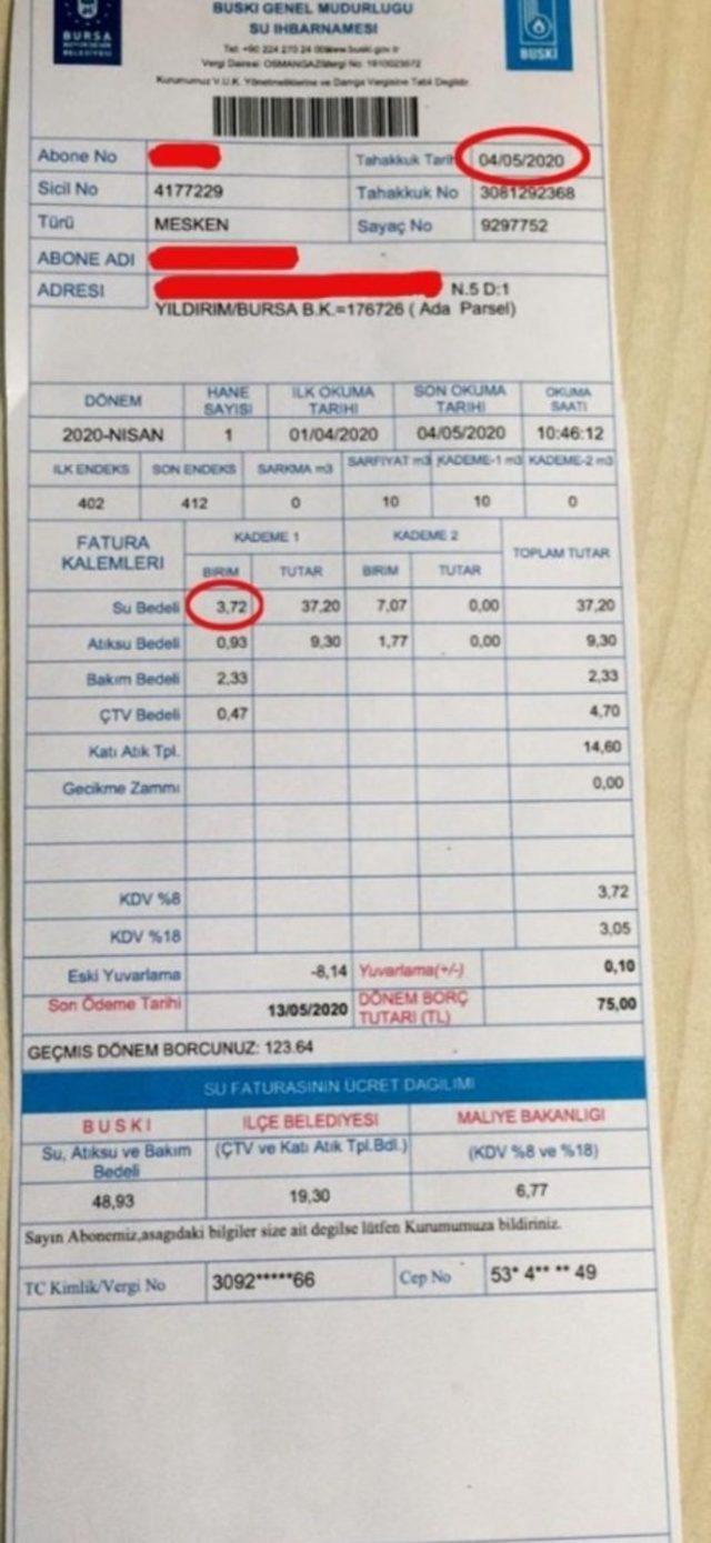 Bursa’da son 3 yılda suya yüzde 30 indirim yapıldı