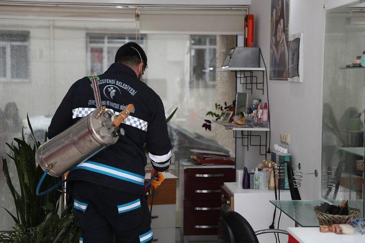 Merkezefendi’de 730 berber, kuaför ve güzellik salonu dezenfekte edildi G4