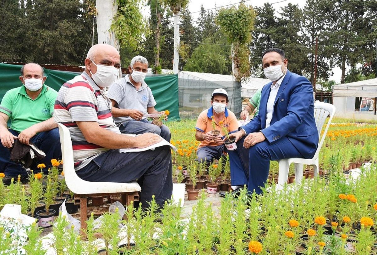 Başkan Yılmaz&rsquo;dan annelere 100 bin kadife &ccedil;i&ccedil;eği