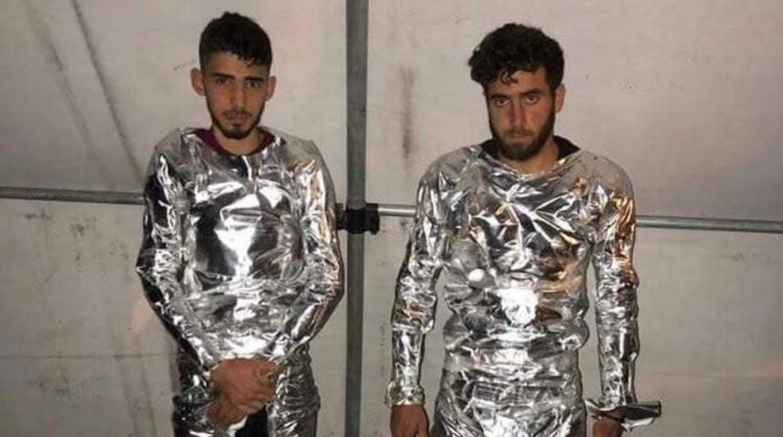 V&uuml;cutlarına al&uuml;minyum folyo sarılı ter&ouml;ristler yakalandı!