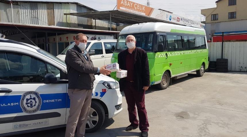 B&uuml;y&uuml;kşehir&rsquo;den toplu taşıma kooperatiflerine 30 bin maske