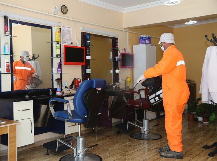 Sivas’ta  berber, kuaför ve güzellik merkezleri dezenfekte ediliyor G1