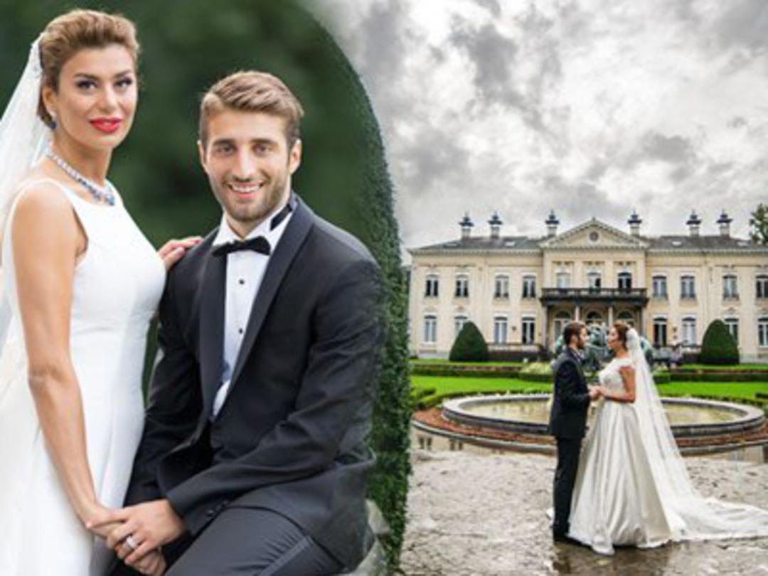 Ebru Şancı şatoda d&uuml;ğ&uuml;n yaptı