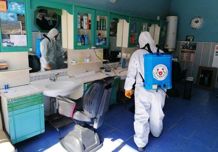 Berber ve kuaför salonları ilaçlandı G5