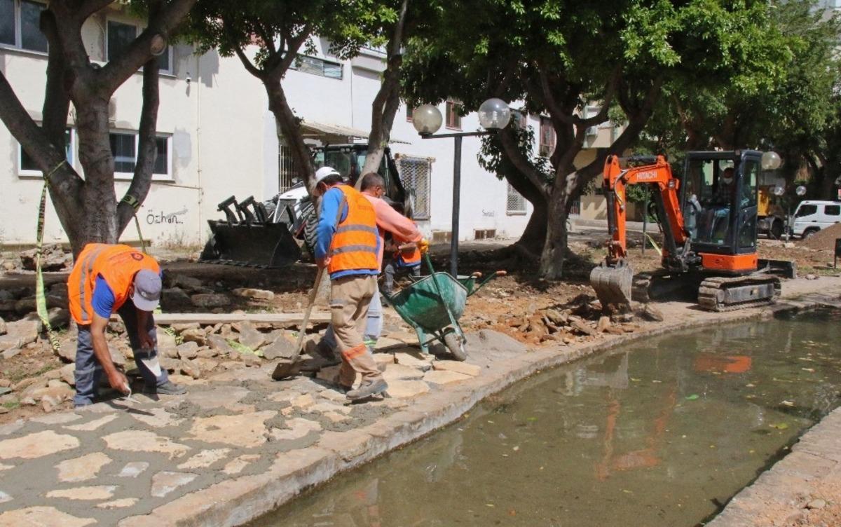 B&uuml;kl&uuml;dere Parkında hummalı &ccedil;alışma