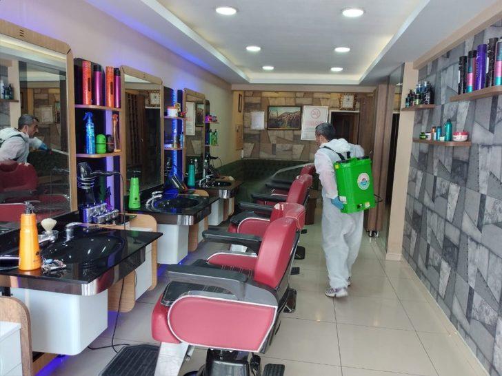İlkadım’da berber ve kuaförler dezenfekte edildi G2