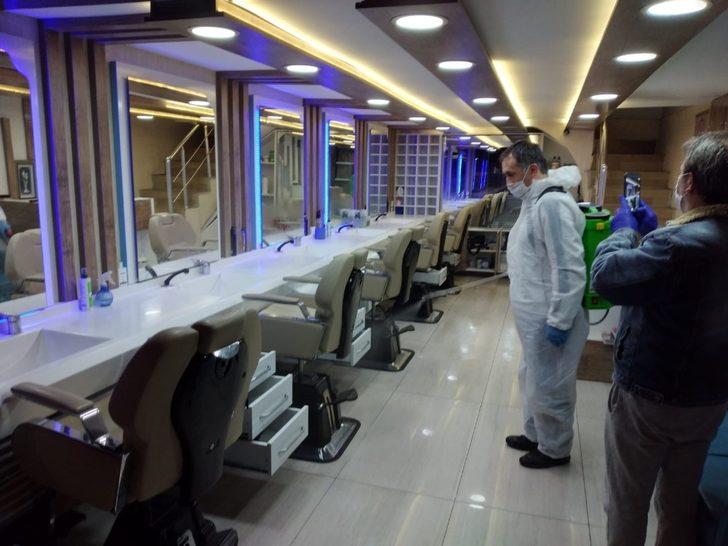 İlkadım’da berber ve kuaförler dezenfekte edildi G3