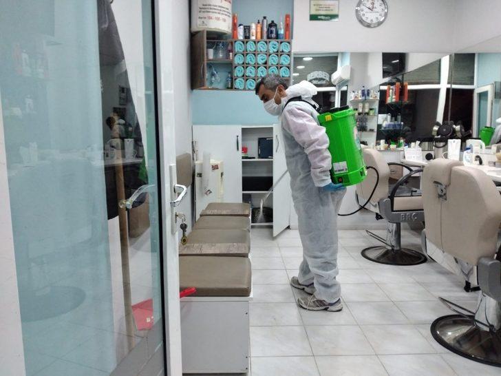 İlkadım’da berber ve kuaförler dezenfekte edildi G5