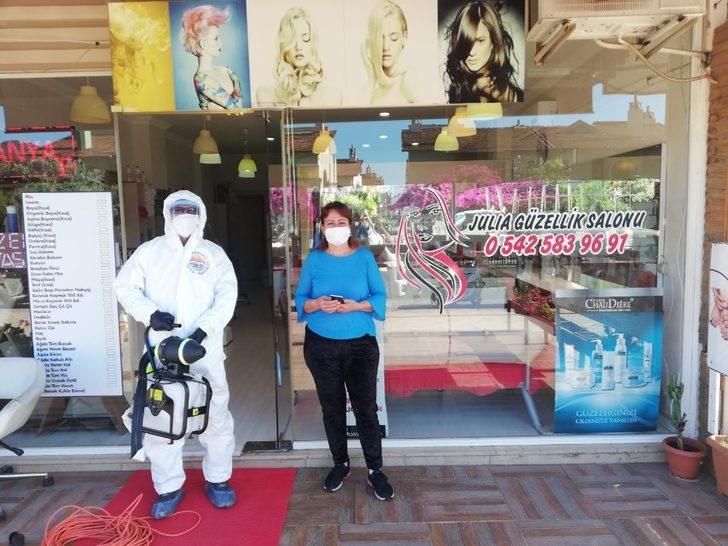 Marmaris’te salonlar dezenfekte edildi G2
