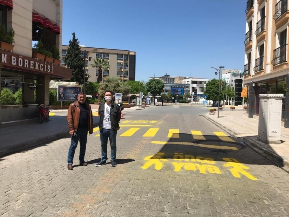 Salihli&rsquo;de yaya ge&ccedil;idi &ccedil;izgileri yenilendi