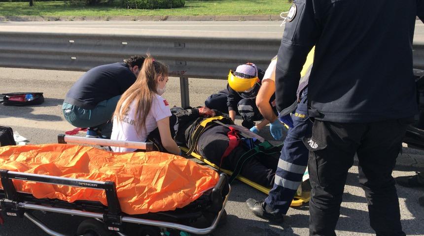 FSM Köprüsü girişinde kaza: 1 ağır yaralı