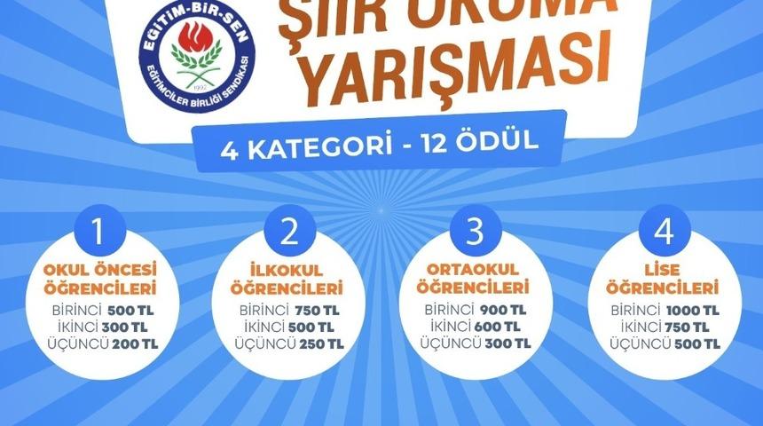 Samsun Eğitim-Bir-Sen&rsquo;den şiir okuma yarışması