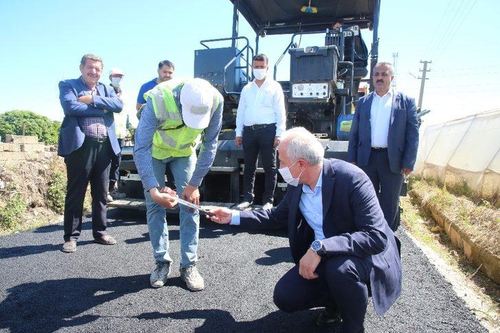 Başkan Gültak, asfalt çalışmalarını denetledi G3