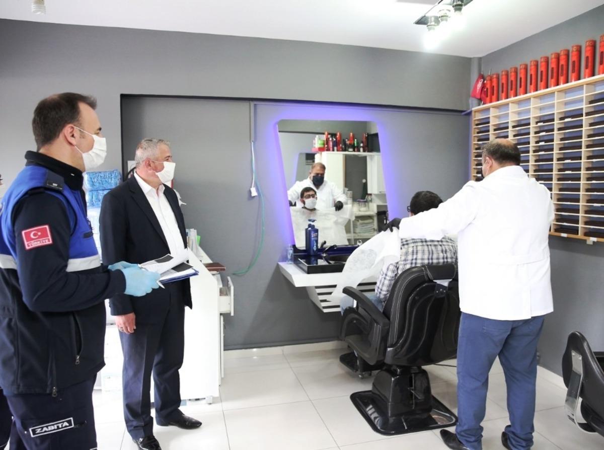 Nil&uuml;fer&rsquo;de berber ve kuaf&ouml;rlere zabıta denetimi