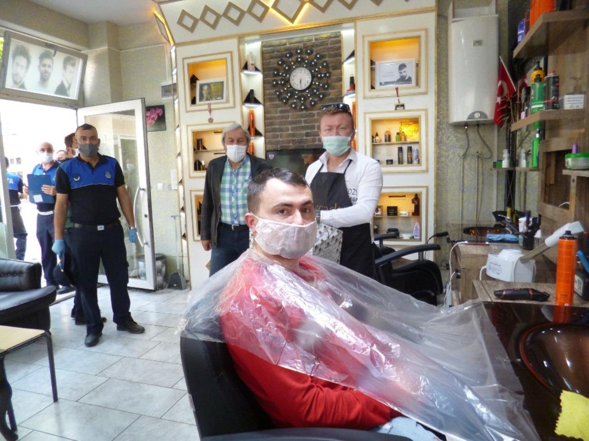 Kuaf&ouml;rlerden sağlık &ccedil;alışanlarına &uuml;cretsiz tıraş