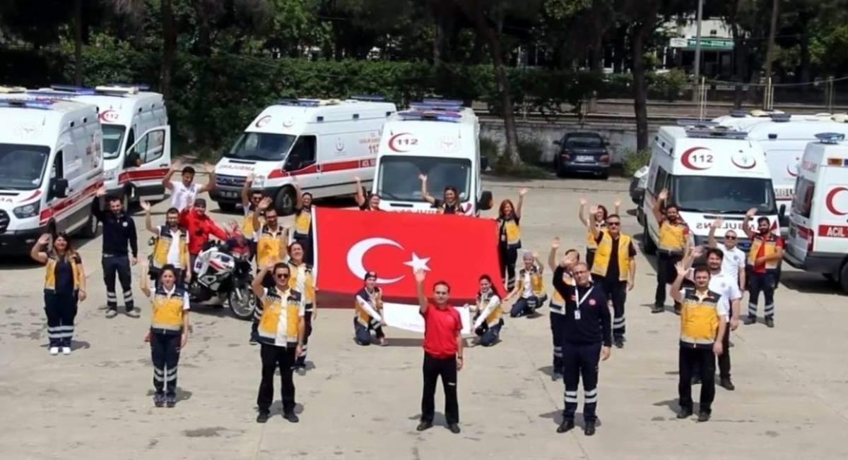 Aydın 112 personellerinden &lsquo;Sarı Kahramanlar&rsquo; klibi