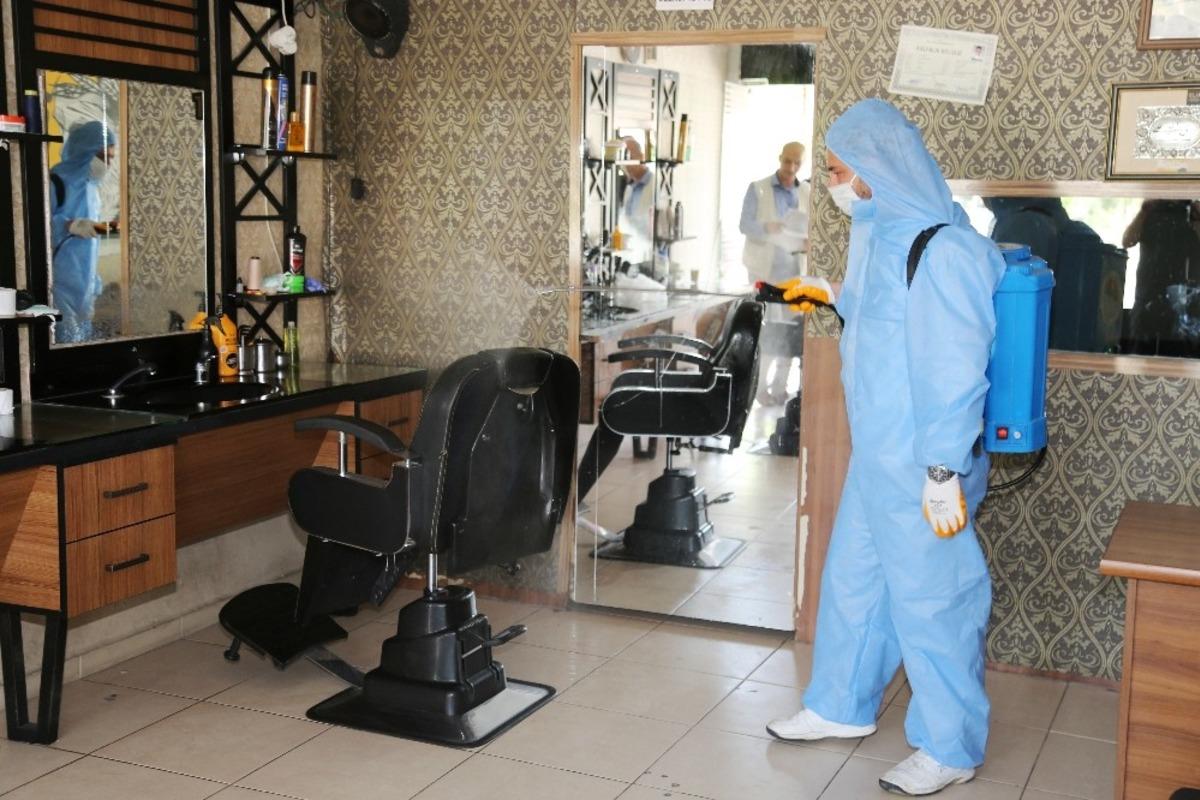 Toroslar Belediyesinden berber ve kuaf&ouml;rlere hijyen desteği