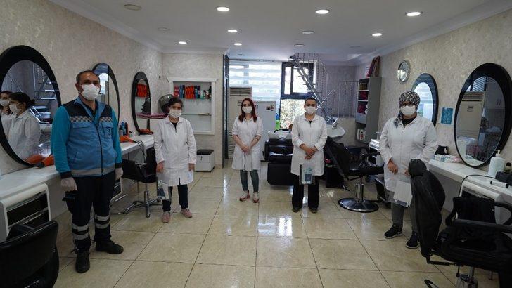 Berber ve kuaförler dezenfekte edildi G5