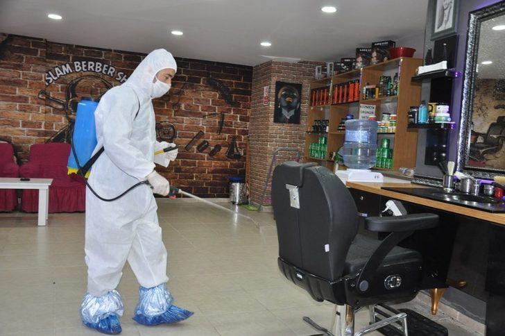 Cizre Belediyesi berber ve kuaför salonlarını dezenfekte etti G2