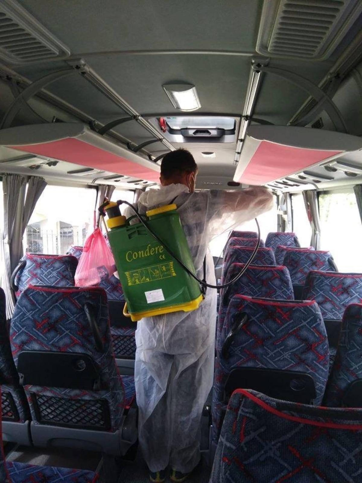 İş&ccedil;i servisleri dezenfekte edildi