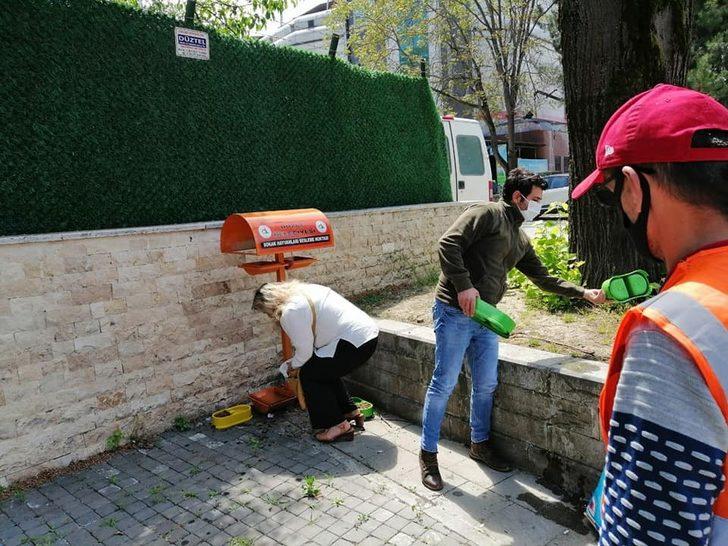 Sokak hayvanlarına mama ve su dağıtımı sürüyor G2