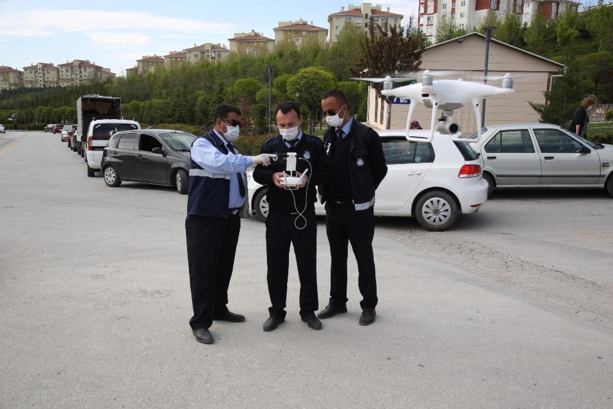 G&ouml;lbaşı Belediyesinden Covid-19 m&uuml;cadelesine droneli &ccedil;&ouml;z&uuml;m