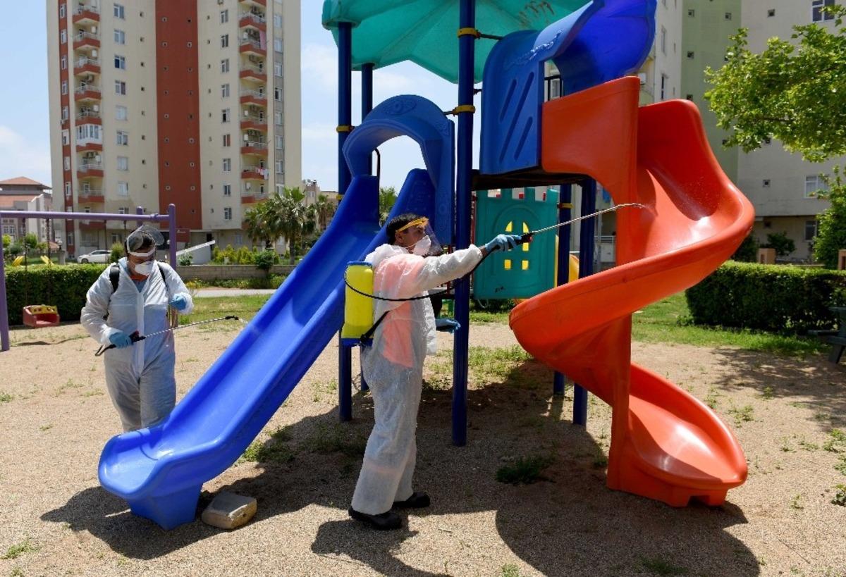 &Ccedil;ocuk oyun grupları dezenfekte edildi