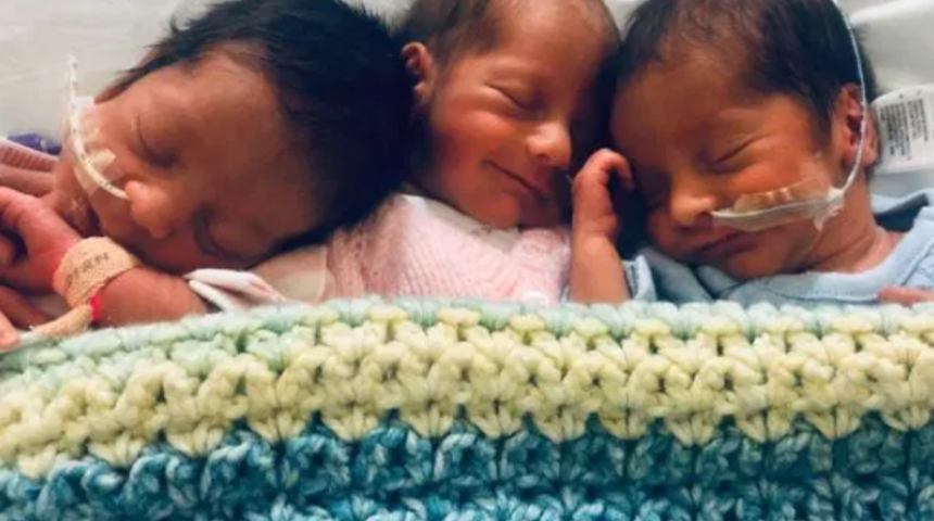 Koronavirüs krizi sırasında doğan üçüzler ventilatöre bağlandıktan sonra iyileşti