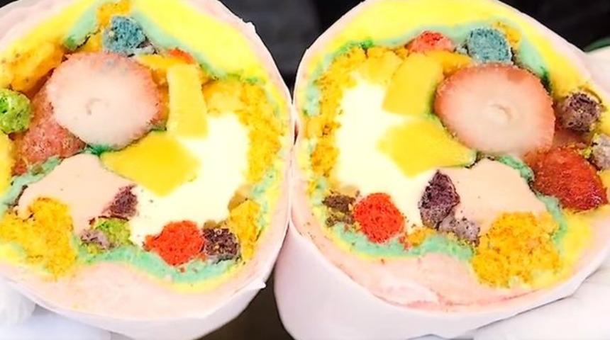 İlgin&ccedil; sokak yemekleri: Dondurmalı pamuk şeker d&uuml;r&uuml;m