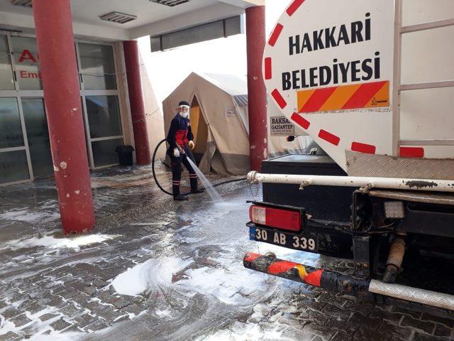 Hakkari Belediyesinden dezenfekte çalışması