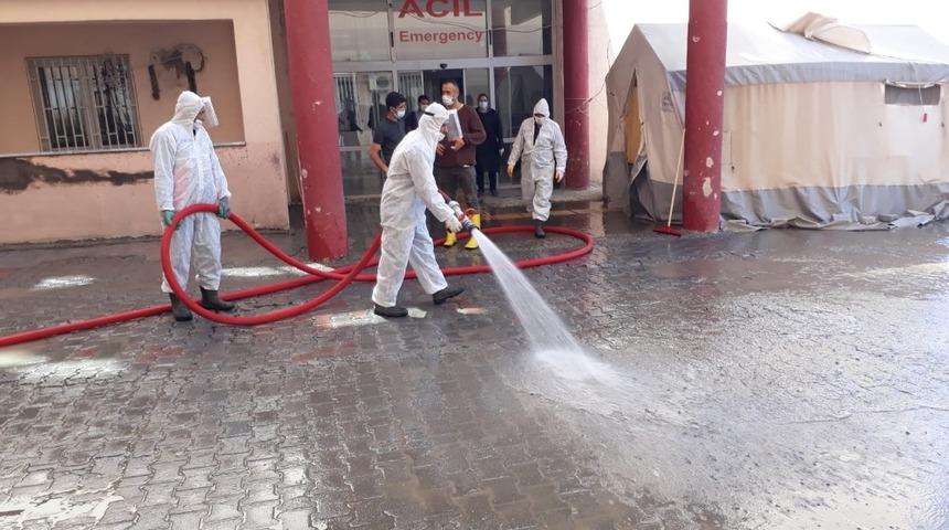 Hakkari Belediyesinden dezenfekte &ccedil;alışması