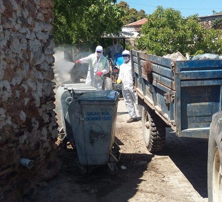 Karantinaya alınan mahalle dezenfekte edildi G3