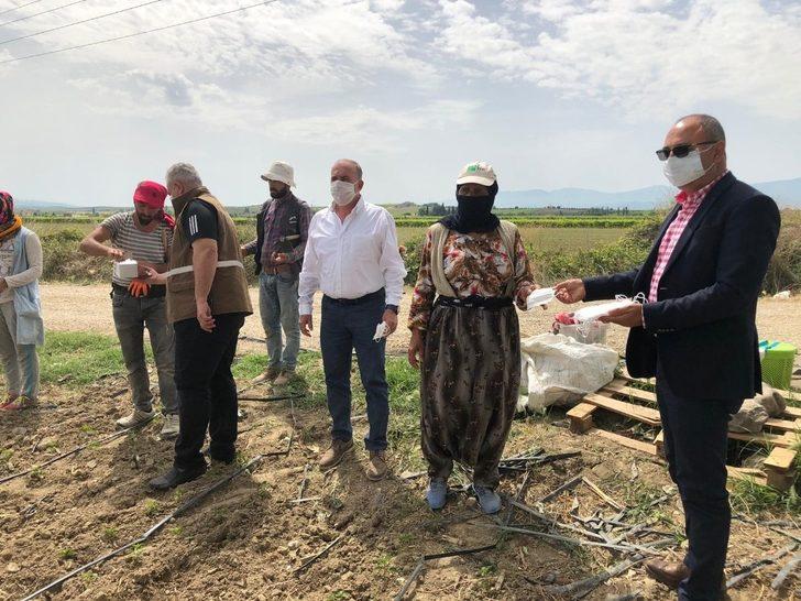 Mevsimlik tarım işçilerine maske dağıtıldı G1