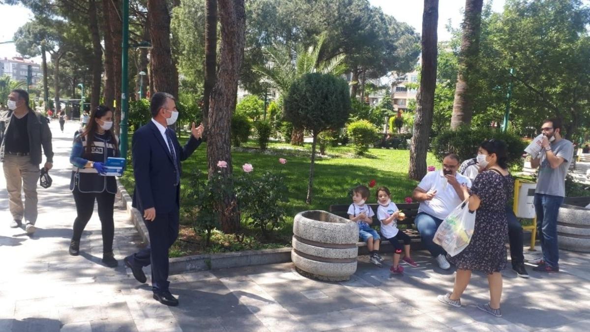 Kaymakam Sırmal&rsquo;dan maske denetimi