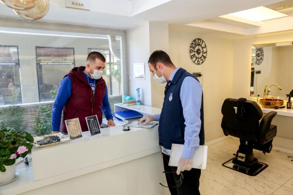 Meram&rsquo;da berber ve kuaf&ouml;rlere denetim