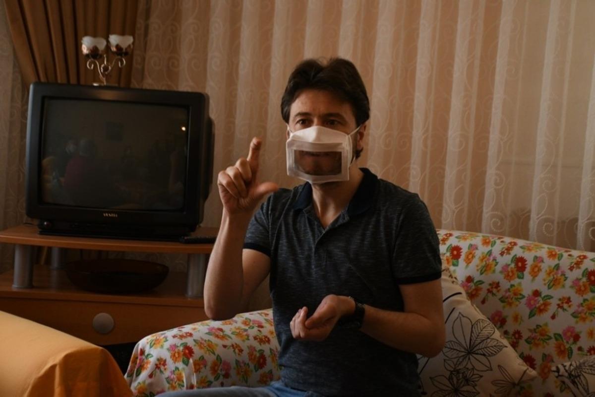 İşitme engellilere &ouml;zel maske &uuml;retildi
