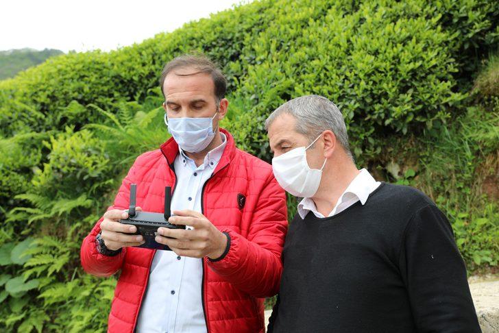 Rizeli muhtardan koronavirüs önlemi! Drone'a çanta takıp maske dağıttı G3