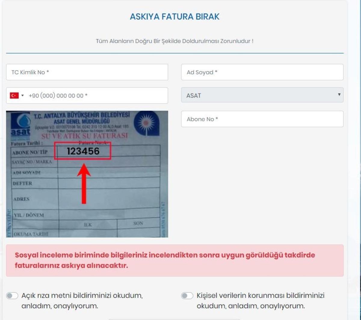 Antalya&rsquo;da &rsquo;Askıda Fatura&rsquo; uygulaması başlatıldı