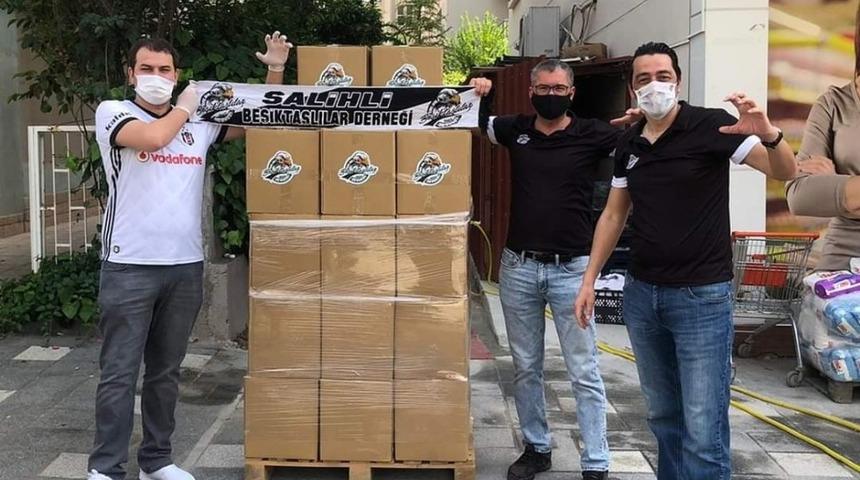 Salihli Beşiktaşlılardan gıda kolisi desteği