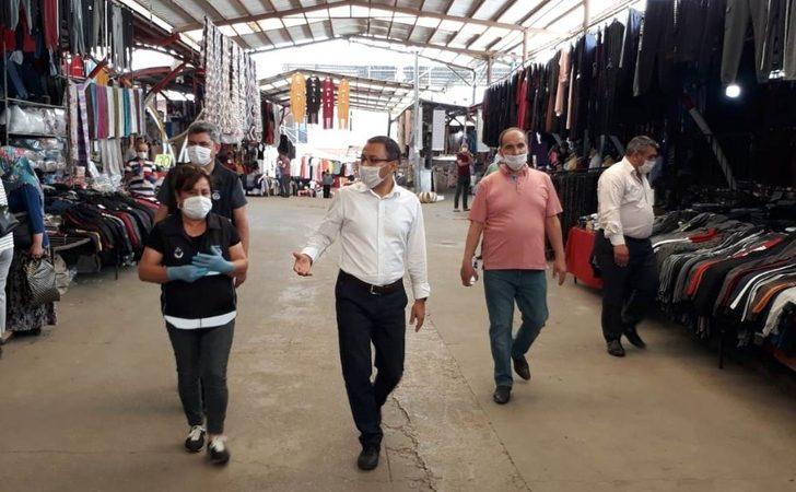 Kaymakam Uçgun yeniden açılan pazar yerinde incelemelerde bulundu G1