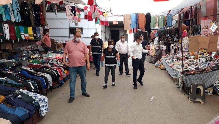 Kaymakam Uçgun yeniden açılan pazar yerinde incelemelerde bulundu G4