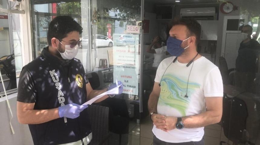 Kuşadası’nda kuaför ve berberler denetlendi