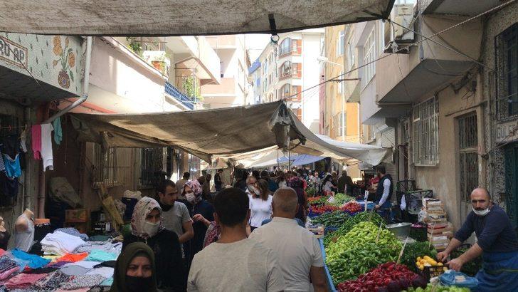 İstanbul'da kısıtlama öncesi vatandaşlar pazara akın etti G1