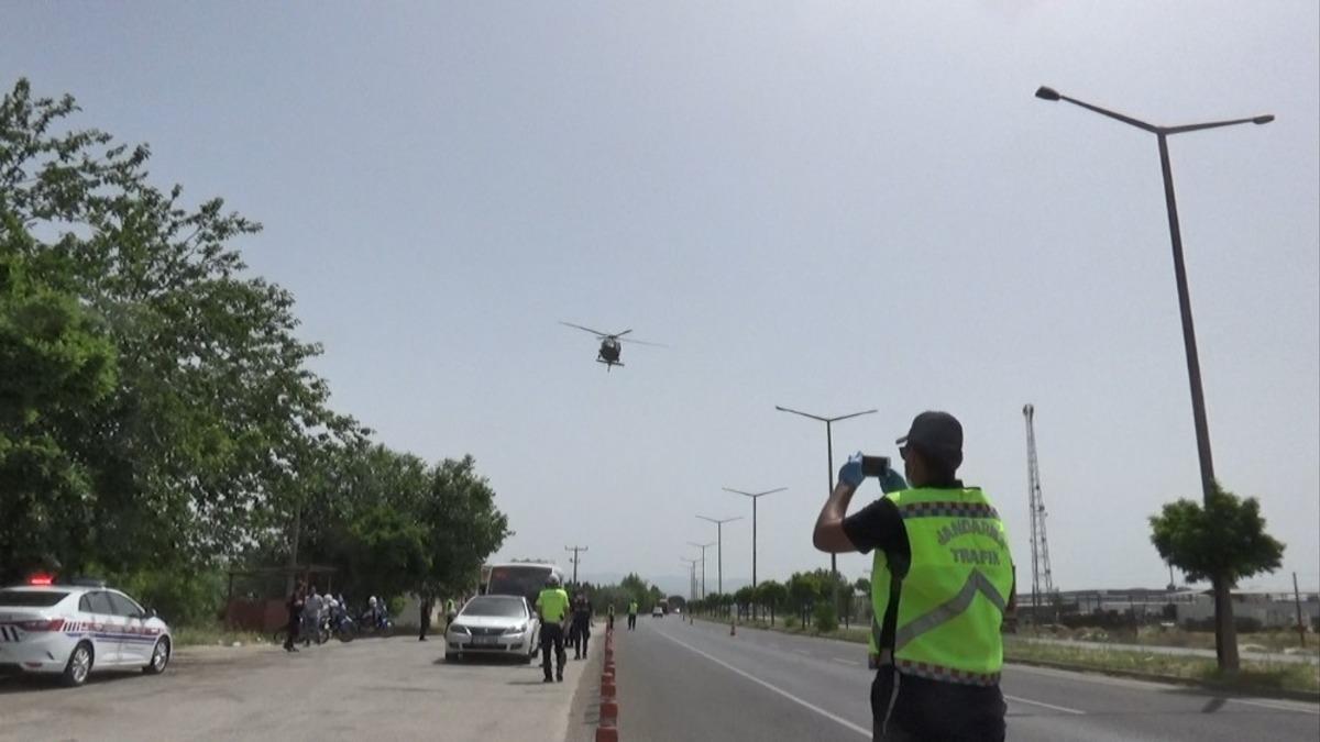 Manisa&rsquo;da helikopterli denetim