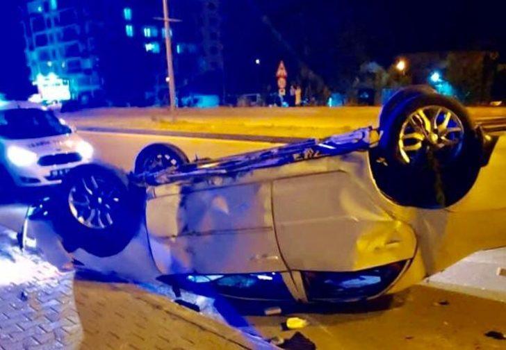 Kontrolden çıkarak karşı şeride geçen otomobil takla attı, sürücü ağır yaralandı G1