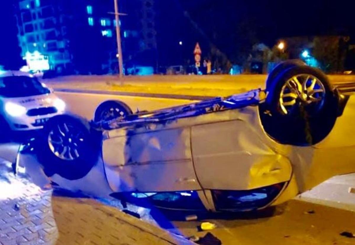 Kontrolden &ccedil;ıkarak karşı şeride ge&ccedil;en otomobil takla attı, s&uuml;r&uuml;c&uuml; ağır yaralandı