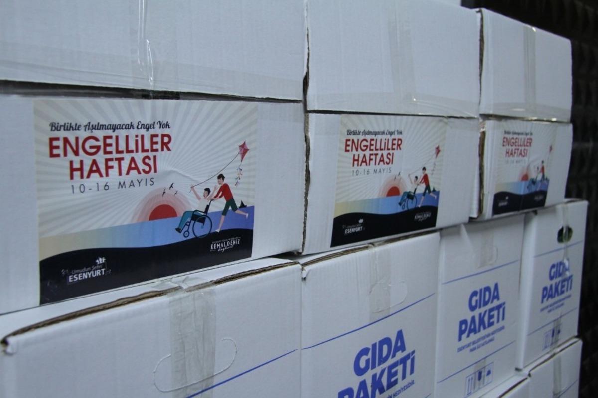 Esenyurt Belediyesinden engellilere gıda kolisi ve s&uuml;t desteği