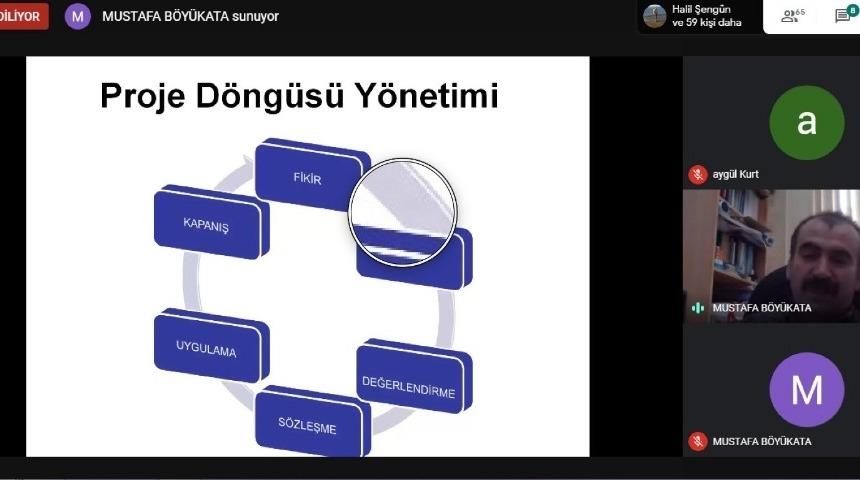 Bartın &Uuml;niversitesi &ouml;ğrencilerine online olarak proje eğitimi verildi