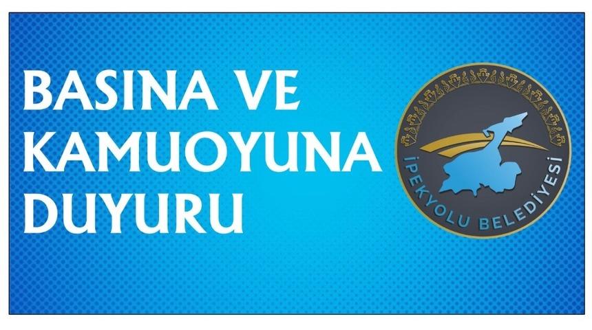 İpekyolu Belediyesinden basın a&ccedil;ıklaması